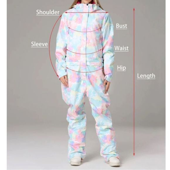 Searipe One Piece Colorful Ski Suits Winter Jumpsuit Snowsuits - Picture 6 of 16